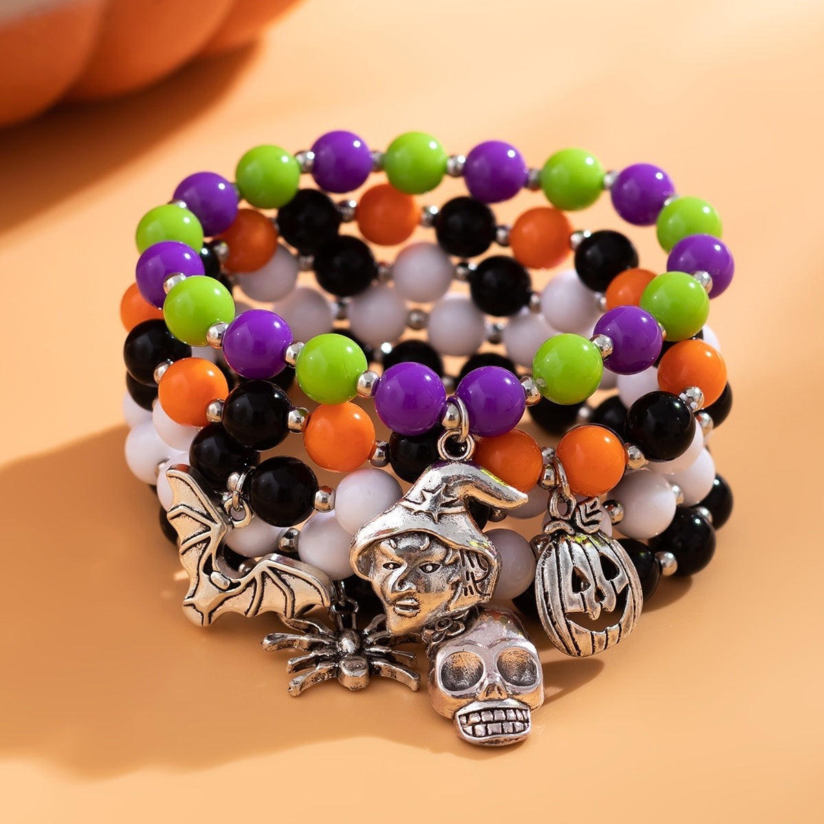 European And American Halloween New Skull Pumpkin Bracelet Suit