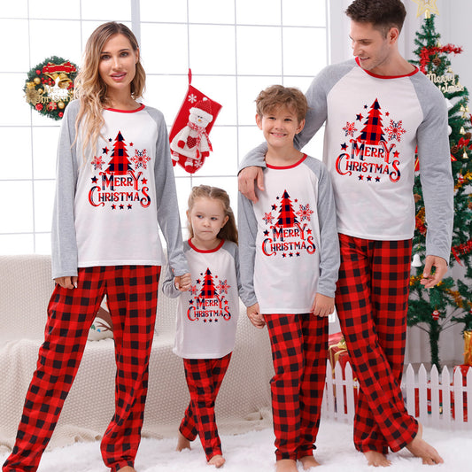 European And American Parent-child Homewear Clothes Christmas Homewear Parent-child Suit