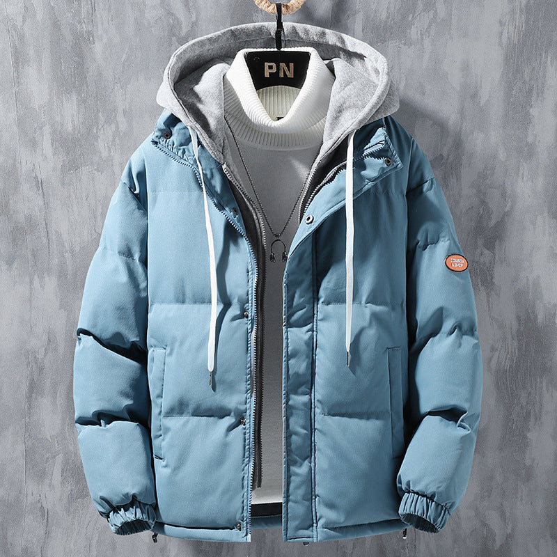 Fashion Hooded Jacket Men Winter Windproof